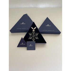 NEW 2010 Swarovski Crystal 3" Annual Christmas Holiday Ornament Box Cert 1041301